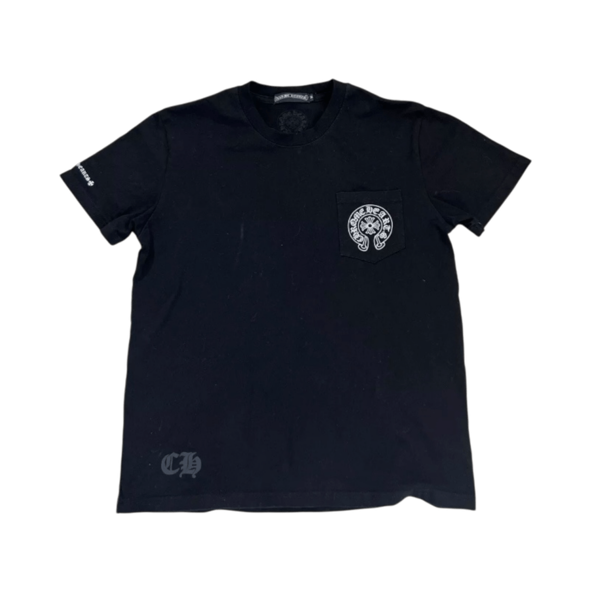 Chrome Hearts Chrome Hearts Horse Shoe Logo Pocket - Black T Chrome Hearts Chrome Hearts Horse Shoe Logo Pocket - Black T
