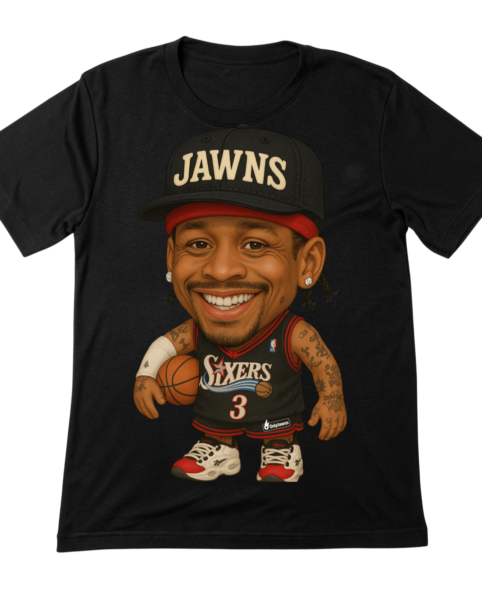 La Bu Bu The Answer Allen Iverson - Only Jawns - Black T-Shirt