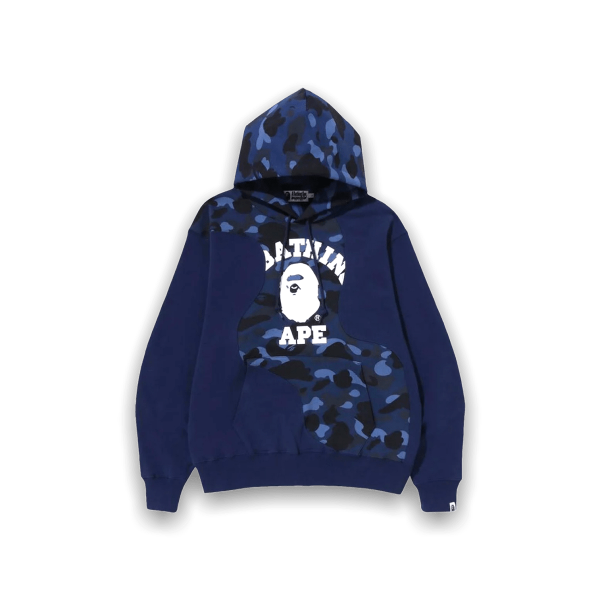 BAPE Color Camo College Cutting Relaxed Fit Hoodie 'Navy' - Hoodie - Jawns on Fire Sneakers & Streetwear