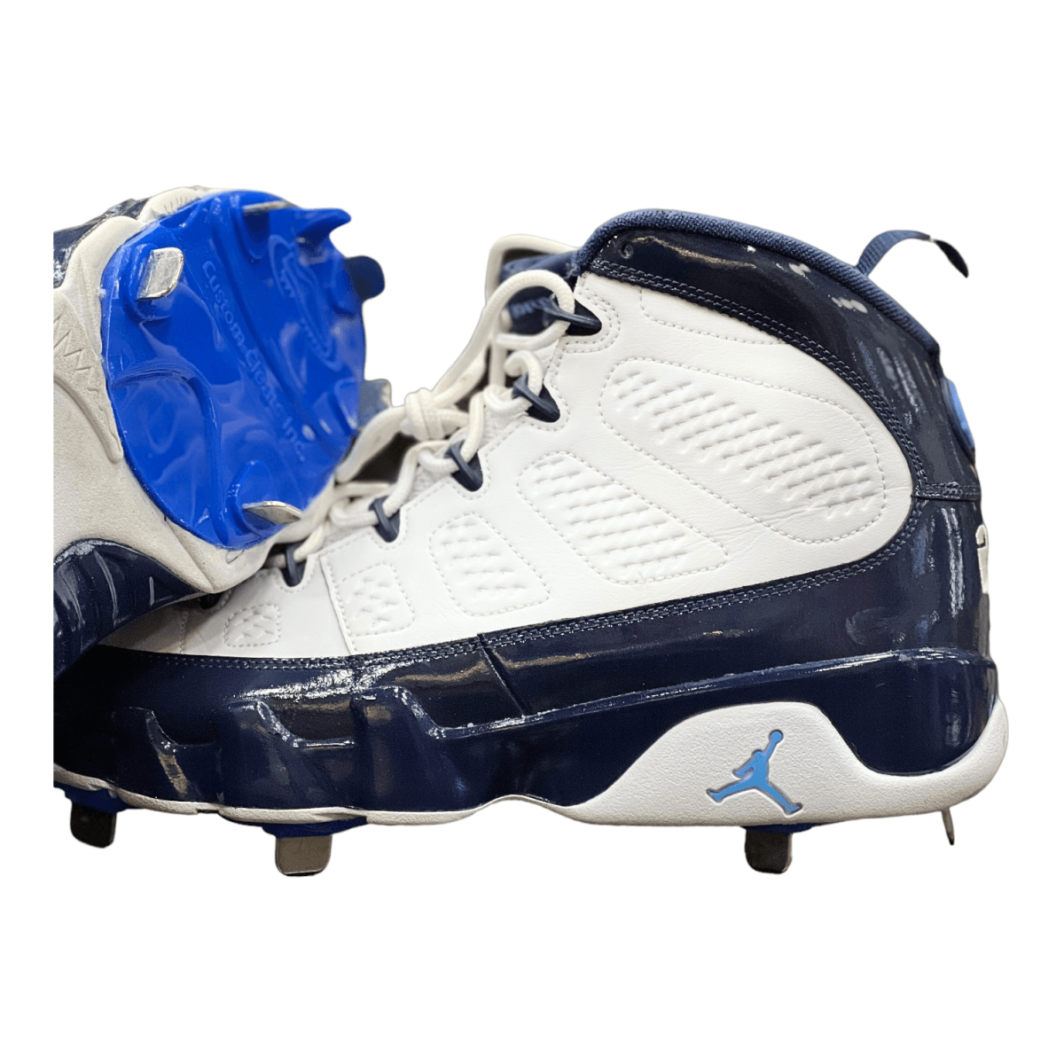 Jordan 9 Retro 'UNC' Custom Baseball or Football Cleat - High Sneaker - Jawns on Fire Sneakers & Streetwear