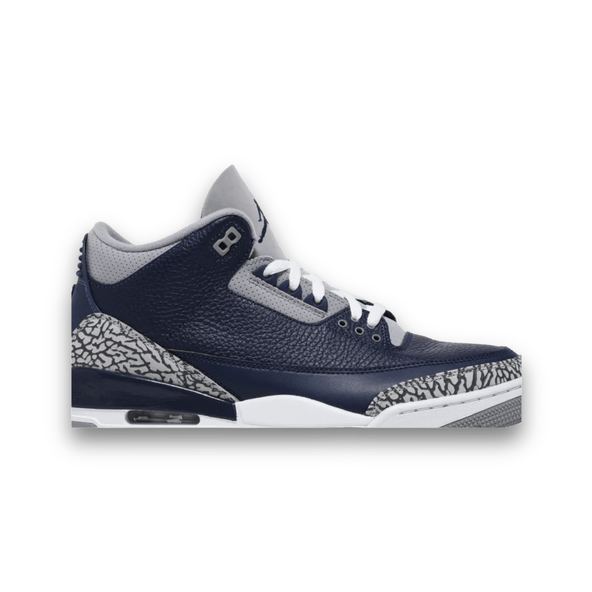 Laces for Lions Air Jordan 3 Retro Navy & Silver - Mid Sneaker - Jawns on Fire Sneakers & Streetwear