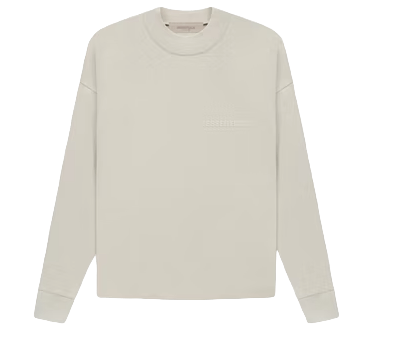 Essentials Fear of God Cotton Jersey Long Sleeve T-Shirt - Light Tan - Long Sleeve - Jawns on Fire Sneakers & Streetwear