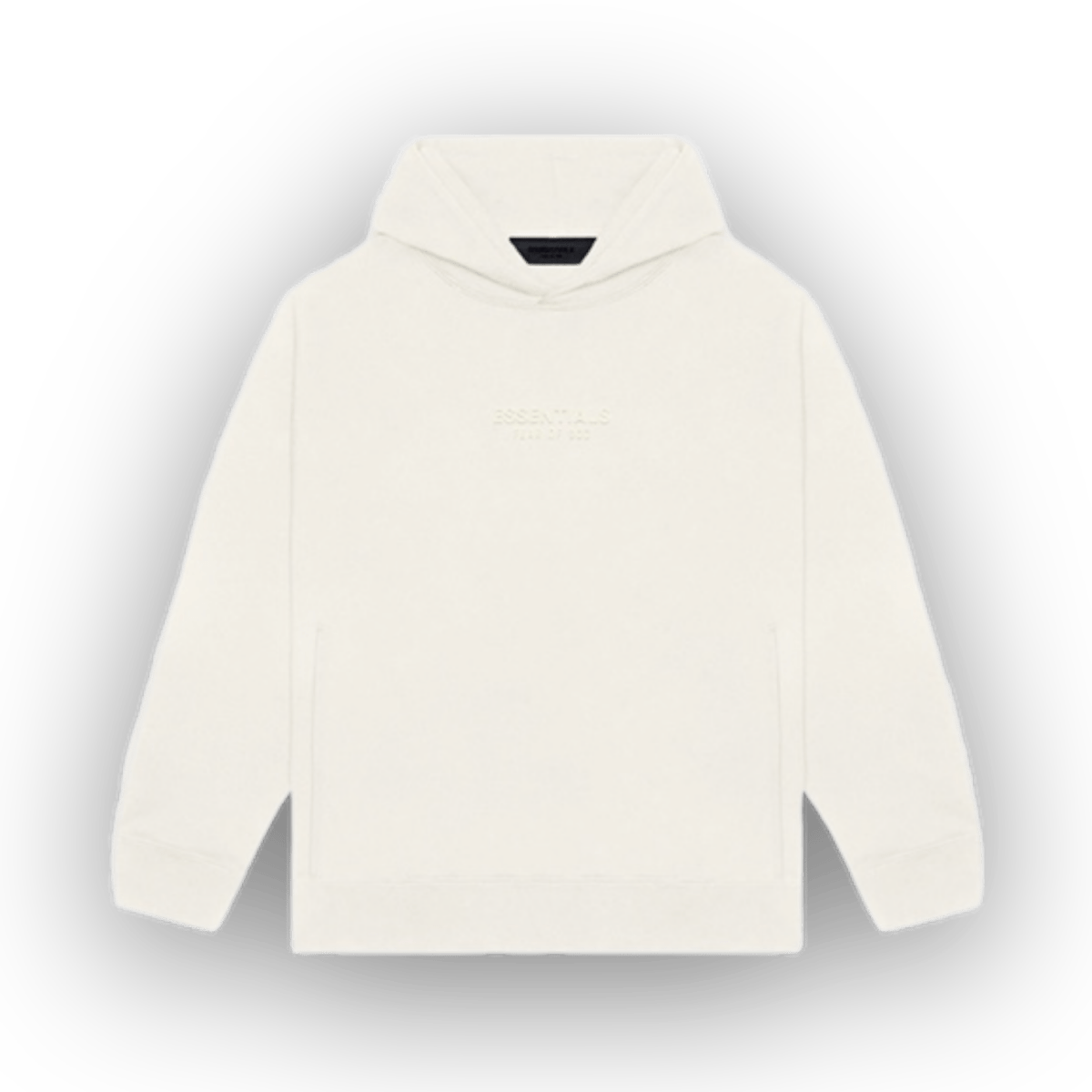 White fear of god essentials hoodie hotsell