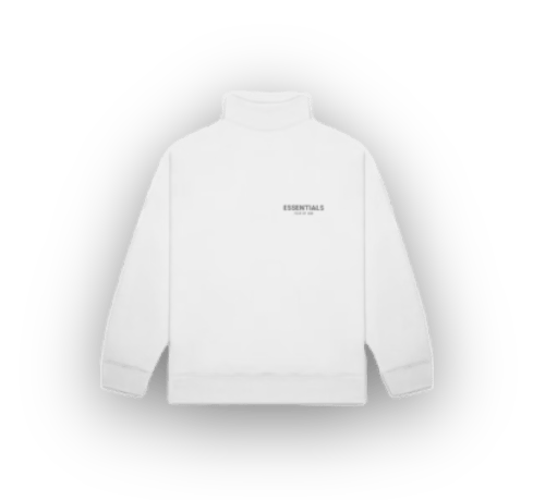 Fear of God Essentials Pull-over Mockneck Sweatshirt - White - Sweatshirt - Jawns on Fire Sneakers & Streetwear