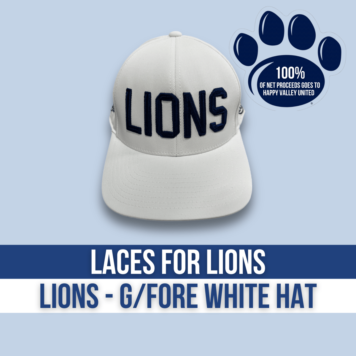 Laces for Lions White "LIONS" Happy Valley United G/FORE 110 Hat - Hats - Jawns on Fire Sneakers & Streetwear