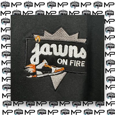 Jawns on Fire French Terry Crew by Major Prep Apparel - Black & Orange - Sweatshirt - Jawns on Fire Sneakers & Streetwear