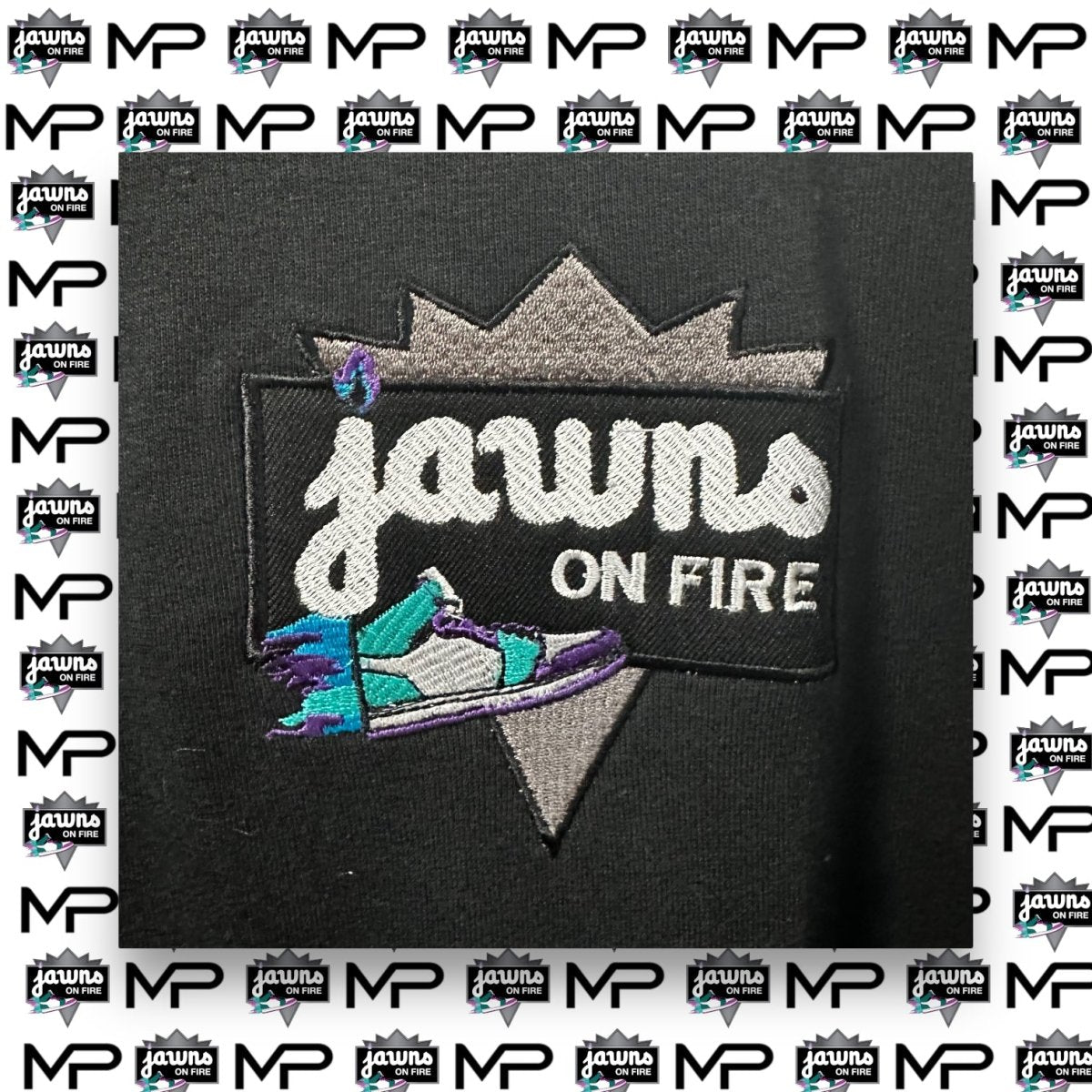 Jawns on Fire French Terry Crew by Major Prep Apparel - Black - Sweatshirt - Jawns on Fire Sneakers & Streetwear