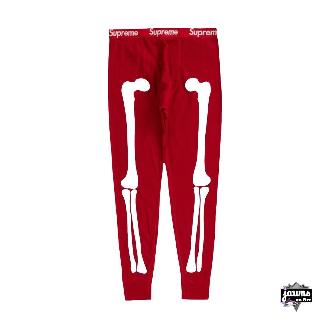 Supreme Hanes Bones Thermal Pant - Red - Outerwear - Jawns on Fire Sneakers & Streetwear