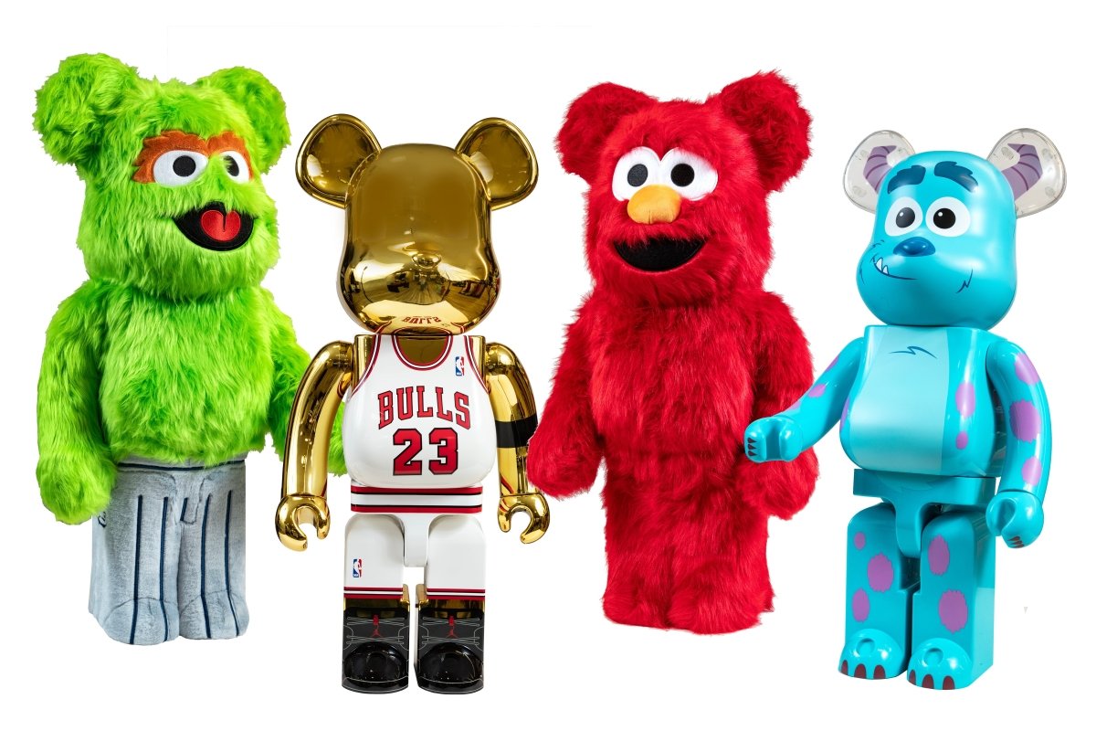 1000% Bearbricks Designer Toy Art - Jawns on Fire