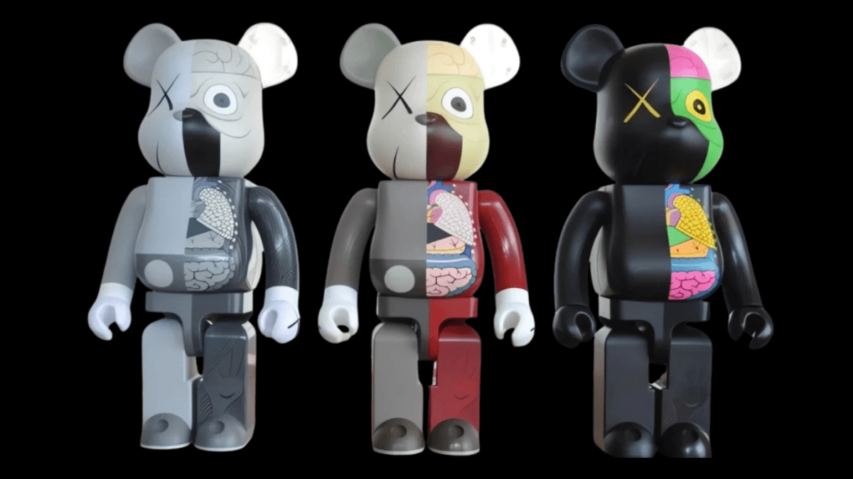 400% Bearbricks Designer Toy Art - Jawns on Fire