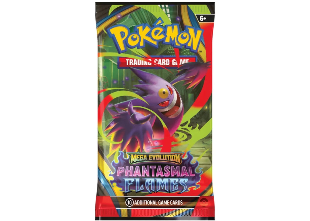 2025 Pokémon Mega Evolution Phantasmal Flames Mega Gengar Booster Pack - Trading Cards - Jawns on Fire Sneakers & Shoes
