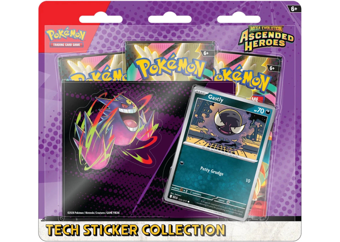 2026 Pokémon Mega Evolution Ascended Heroes Gastly Tech Sticker Collection - Pokemon - Jawns on Fire Sneakers &amp; Shoes