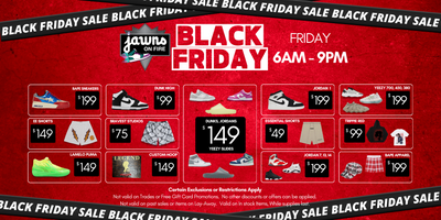 Jawns on Fire Sneakers Black Friday Sale on Jordans, Yeezys, Essential Fear of God & More