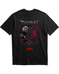 Jordan 12 Bloodline Tribal Roman Reigns Black T-Shirt - Only Jawns