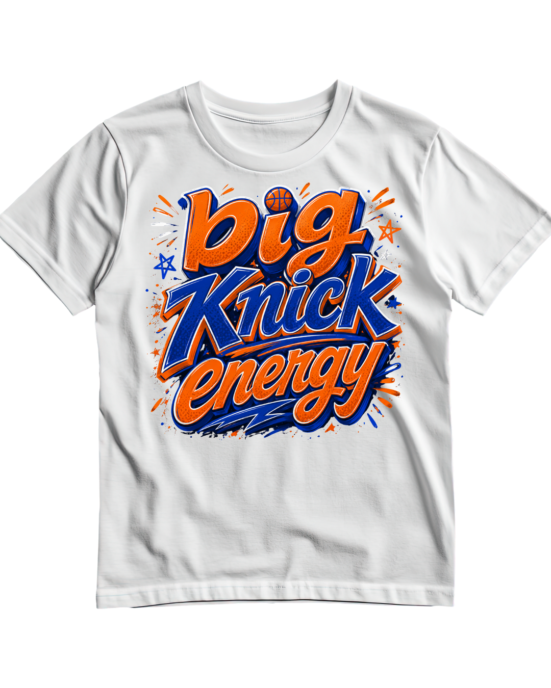 Big Knick Energy New York Knicks 2026 NBA World Champions - White T-Shirt