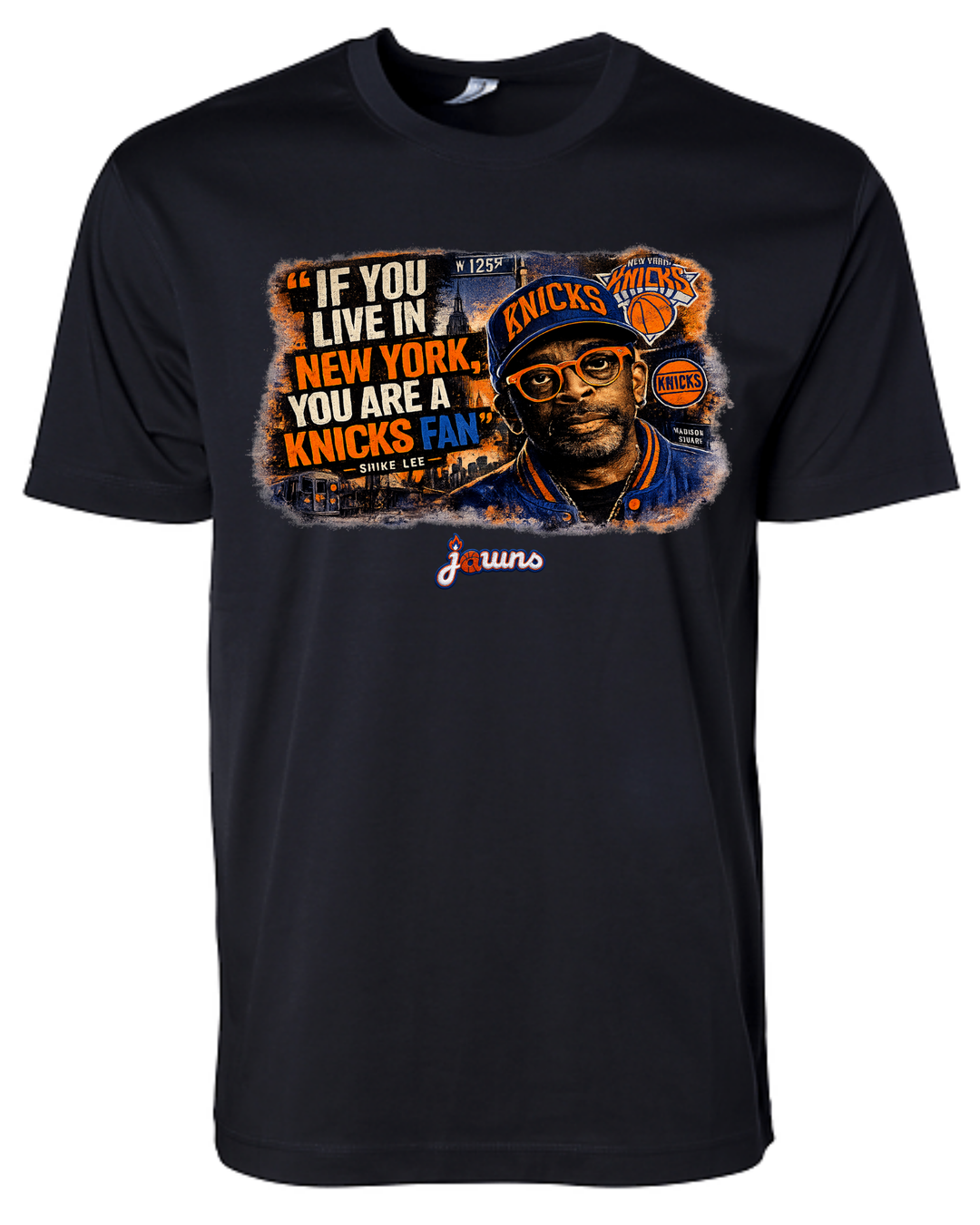 New York Knicks Spike Lee JAWNS Black T-Shirt