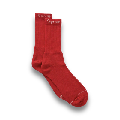 Supreme Hanes Crew Socks Red (4 Pack) - Outerwear - Jawns on Fire Sneakers & Streetwear