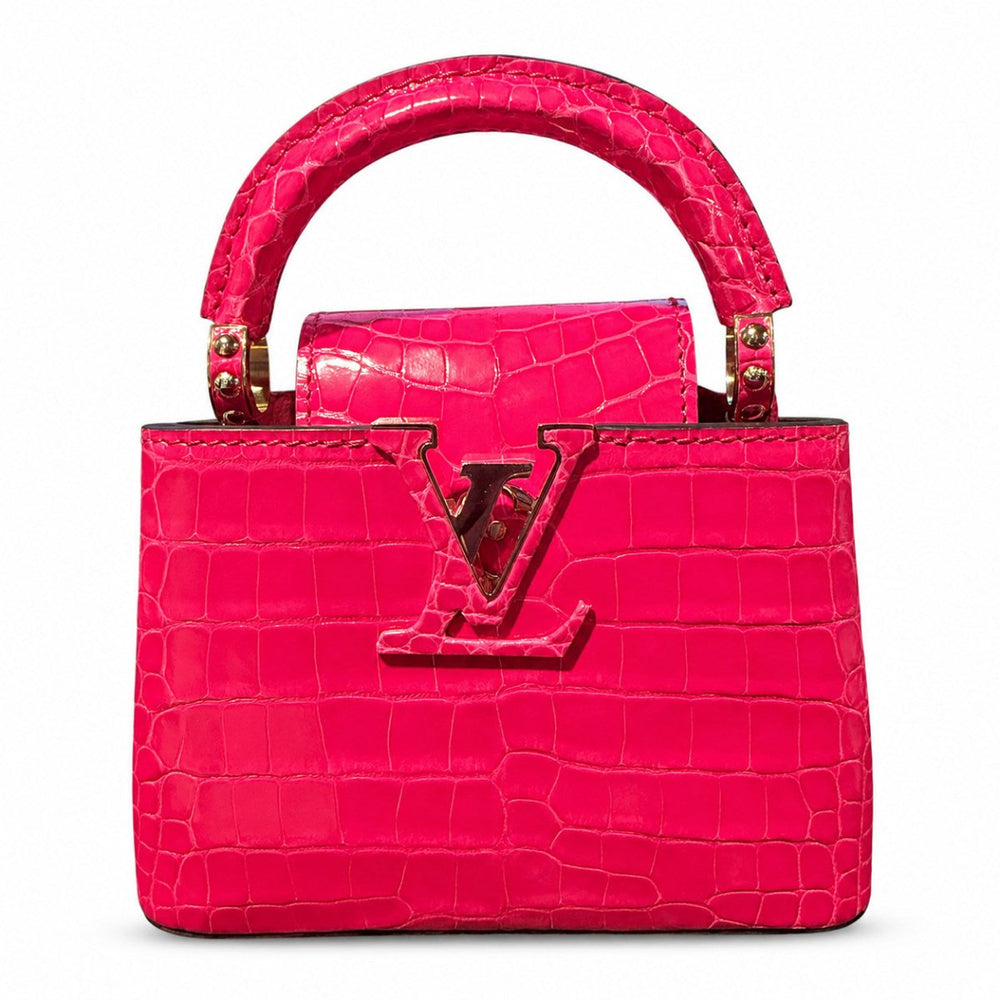 A Louis Vuitton Alligator Capucines BB Fuchsia - Handbags - Jawns on Fire Sneakers & Shoes