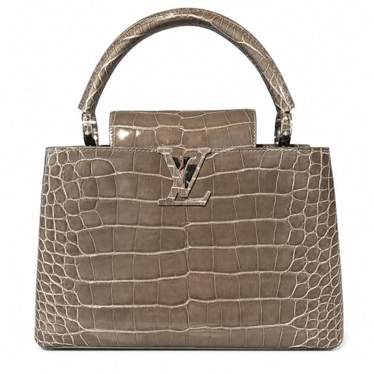 A Louis Vuitton Alligator Capucines PM Gris Perle - Handbags - Jawns on Fire Sneakers &amp; Shoes