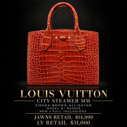 A Louis Vuitton Alligator City Steamer MM Sienna Brown - Handbags - Jawns on Fire Sneakers &amp; Shoes
