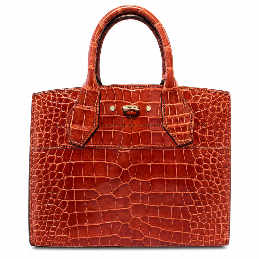 A Louis Vuitton Alligator City Steamer MM Sienna Brown - Handbags - Jawns on Fire Sneakers & Shoes