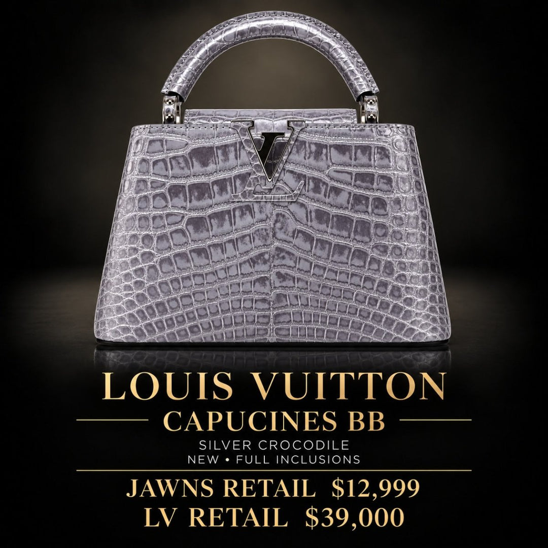 A Louis Vuitton Crocodile Capucines BB Silver - Handbags - Jawns on Fire Sneakers & Shoes