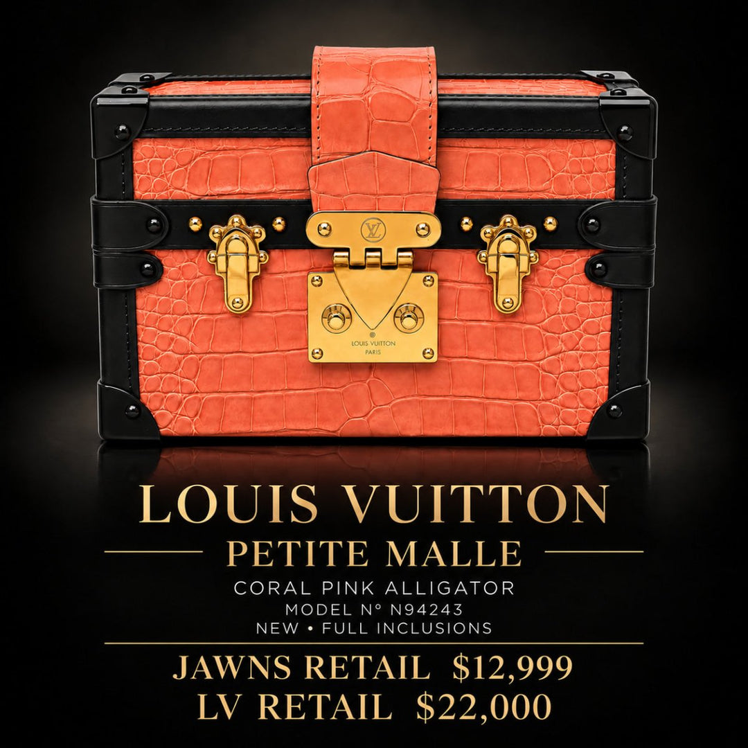 A Louis Vuitton Crocodile Petite Malle Coral Pink - Handbags - Jawns on Fire Sneakers & Shoes