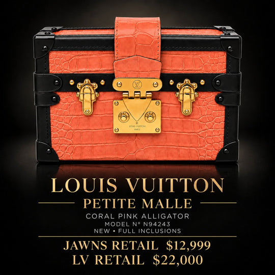 A Louis Vuitton Crocodile Petite Malle Coral Pink - Handbags - Jawns on Fire Sneakers &amp; Shoes