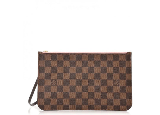 A Louis Vuitton Pochette Damier Ebene Rose Ballerine Lining - Handbags - Jawns on Fire Sneakers &amp; Shoes