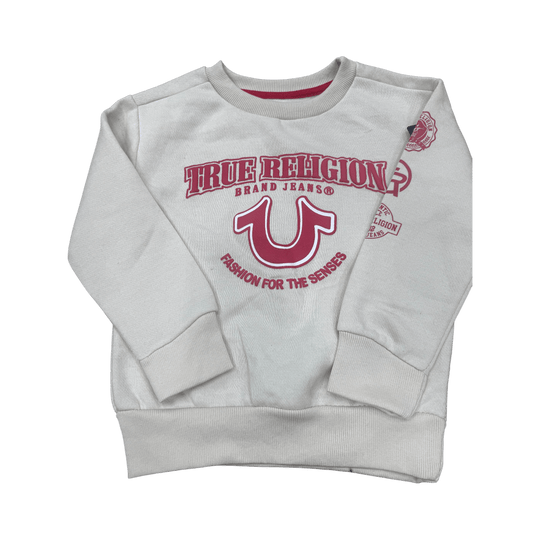 True Religion 2 Piece Set Cream Crewneck
