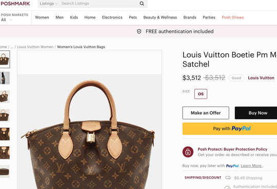 Louis Vuitton PM Boetie Zipped Tote Monogram Canvas