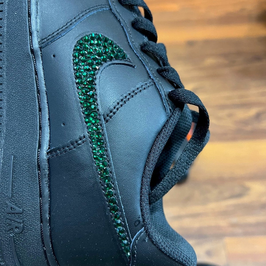 Air Force 1 Low Black Blingy Jawn - Sneakers - Jawns on Fire Sneakers & Shoes