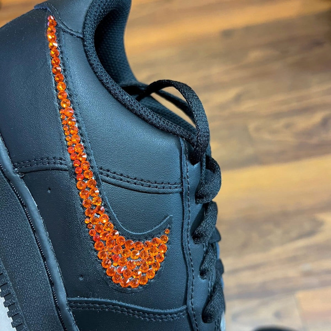 Air Force 1 Low Black Blingy Jawn - Sneakers - Jawns on Fire Sneakers & Shoes