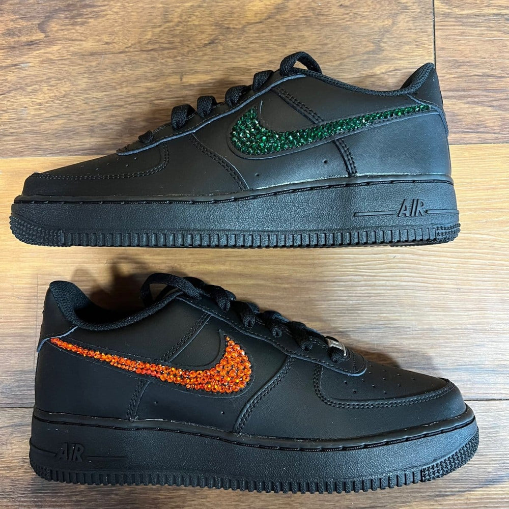 Air Force 1 Low Black Blingy Jawn - Sneakers - Jawns on Fire Sneakers & Shoes