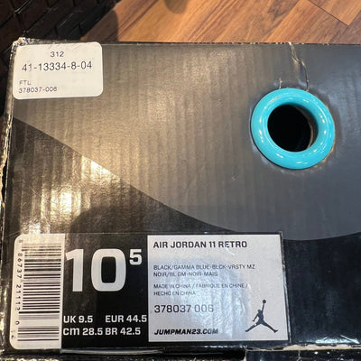 Air Jordan 11 Retro 'Gamma Blue' - Gently Enjoyed (Used) Men 10.5 - High Sneaker - Jawns on Fire Sneakers & Streetwear