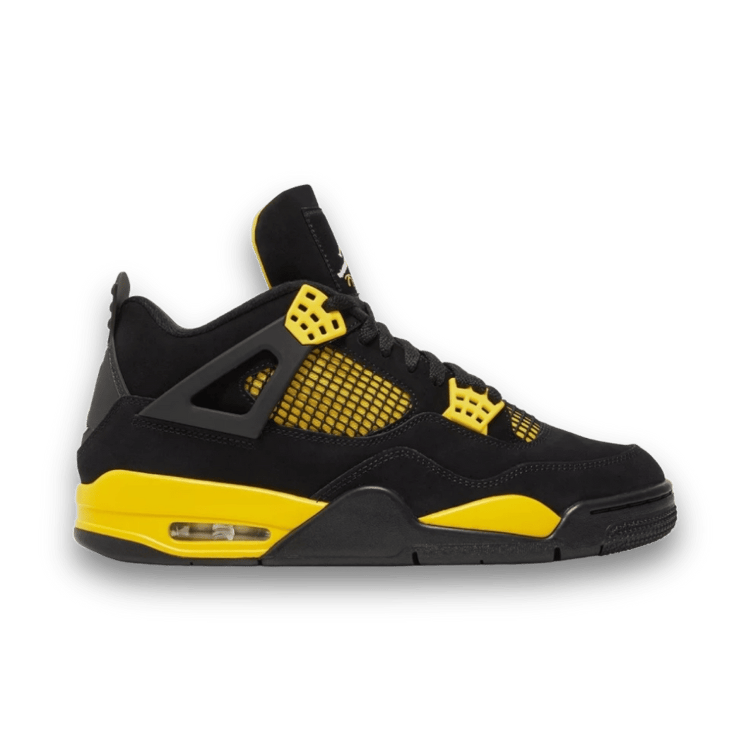 Air Jordan 4 ブラック/イエロー Nike Air Jordan 4 Retro Yellow Thunder 2023 AJ4 JORDON 4 Mens