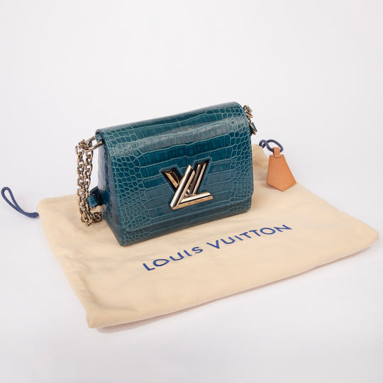 Louis Vuitton Twist Exotic Leather Teal Blue N92481