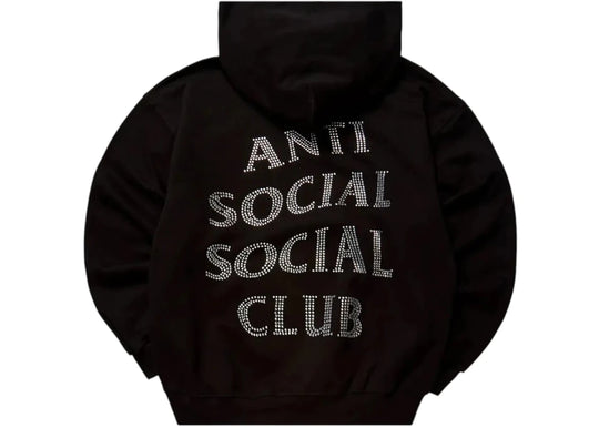 Anti Social Social Club Rhinestone Mind Games Hoodie Black - Clothing - Mens - Jawns on Fire Sneakers &amp; Shoes