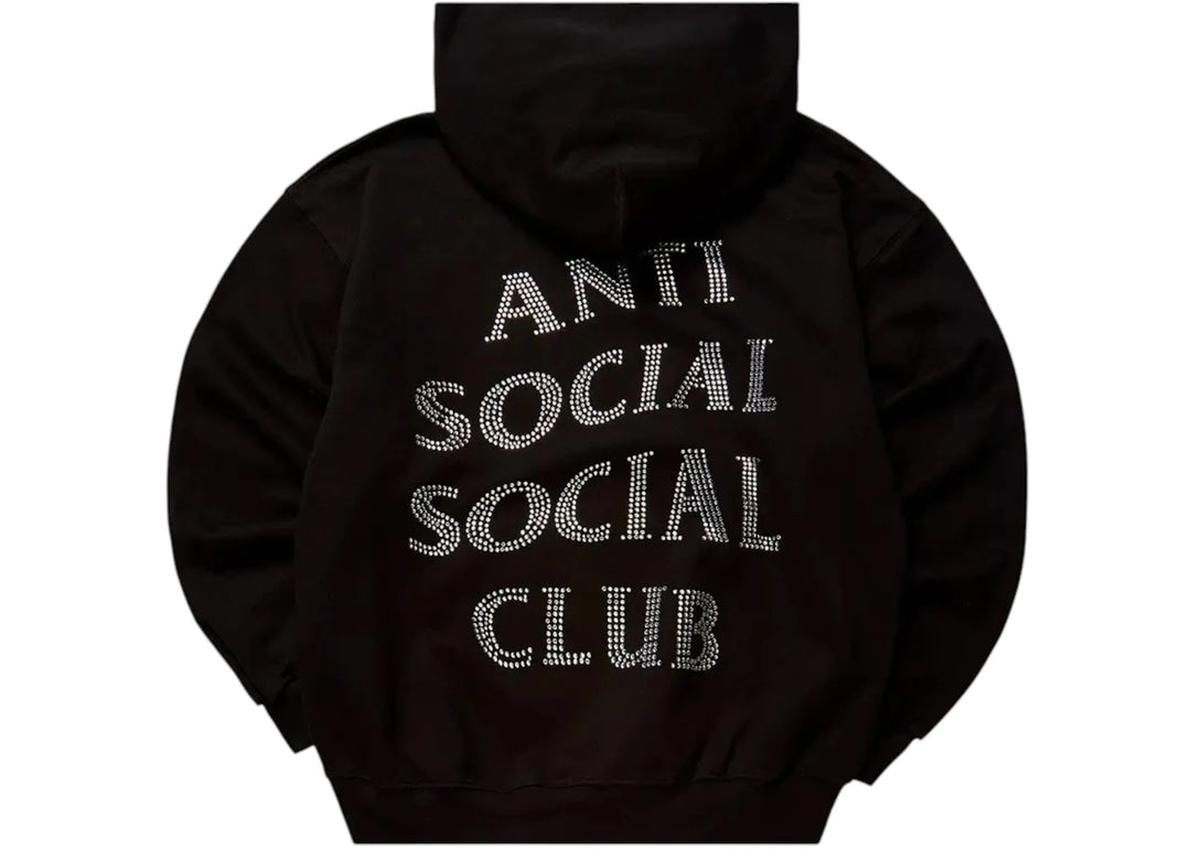 Anti Social Social Club Rhinestone Mind Games Hoodie Black