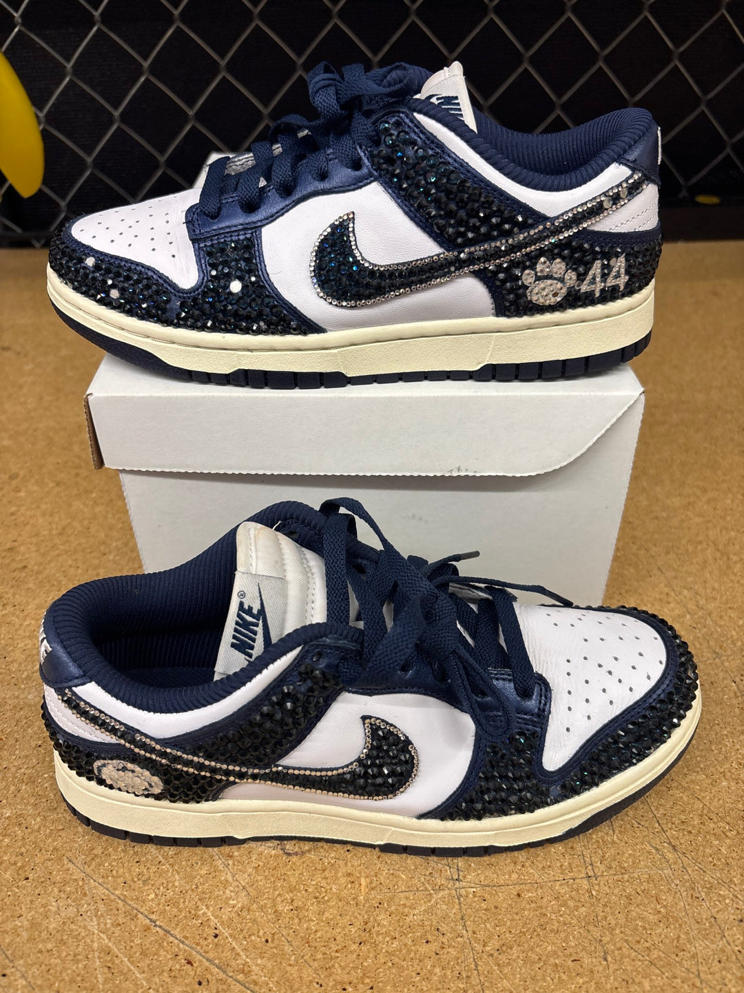 Nike Navy Blingy Dunk 44 Men 6 Used No Box
