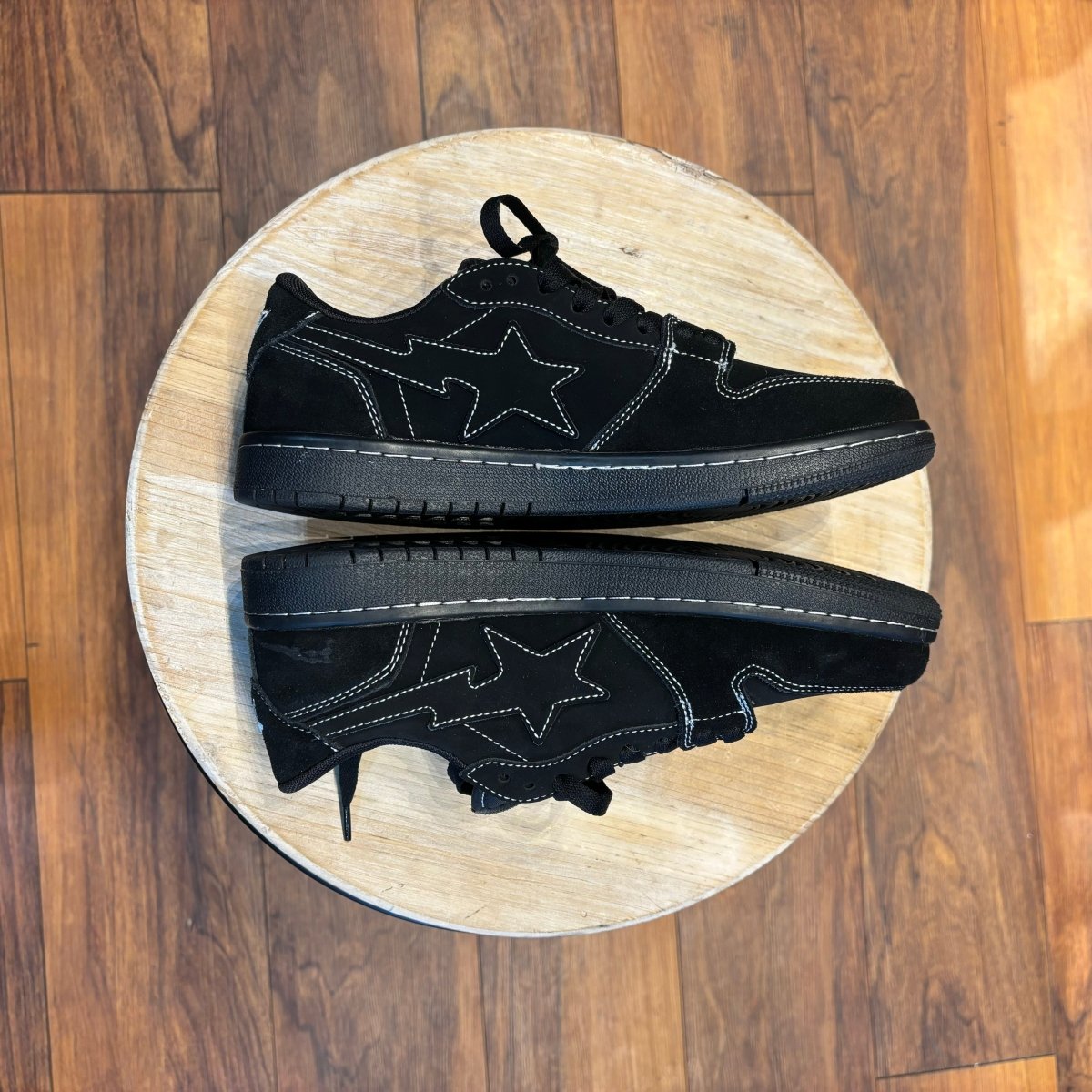 Ape Triple Black Indigo Studios - Low Sneaker - Jawns on Fire Sneakers & Streetwear