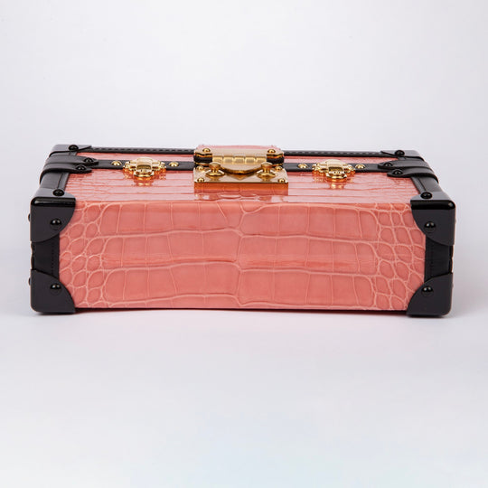 Louis Vuitton Crocodile Petite Malle Coral Pink N94243