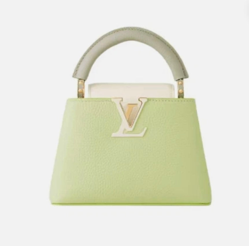 Louis Vuitton Capucines Taurillon Mini Hangbag Light Green