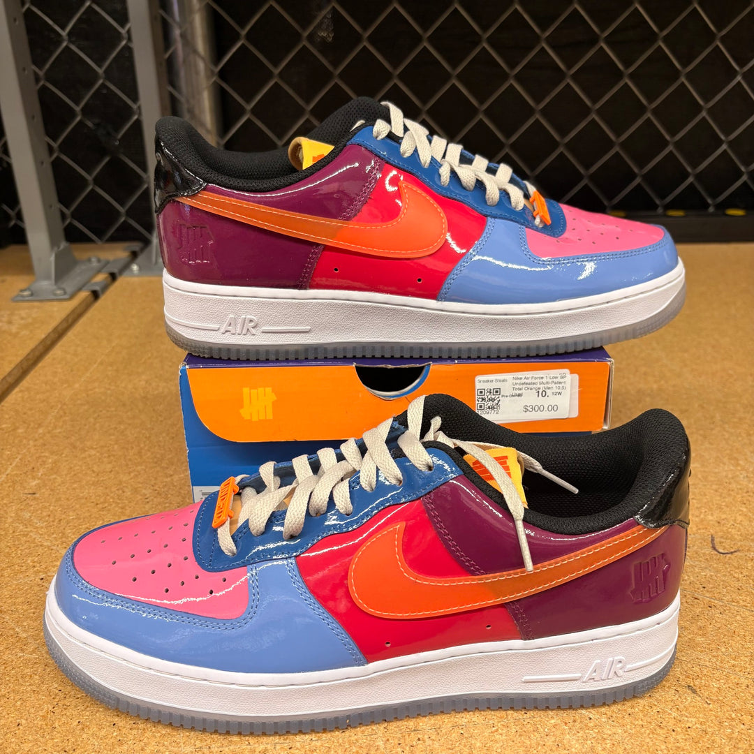 Nike Air Force 1 Low SP Undefeated Multi-Patent Total Orange (Men 10.5) Used