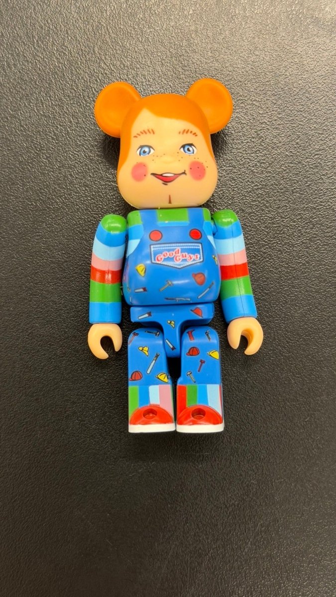 BE@RBRICK 100％ Chucky Good Guy - Designer Toy - Jawns on Fire Sneakers & Shoes