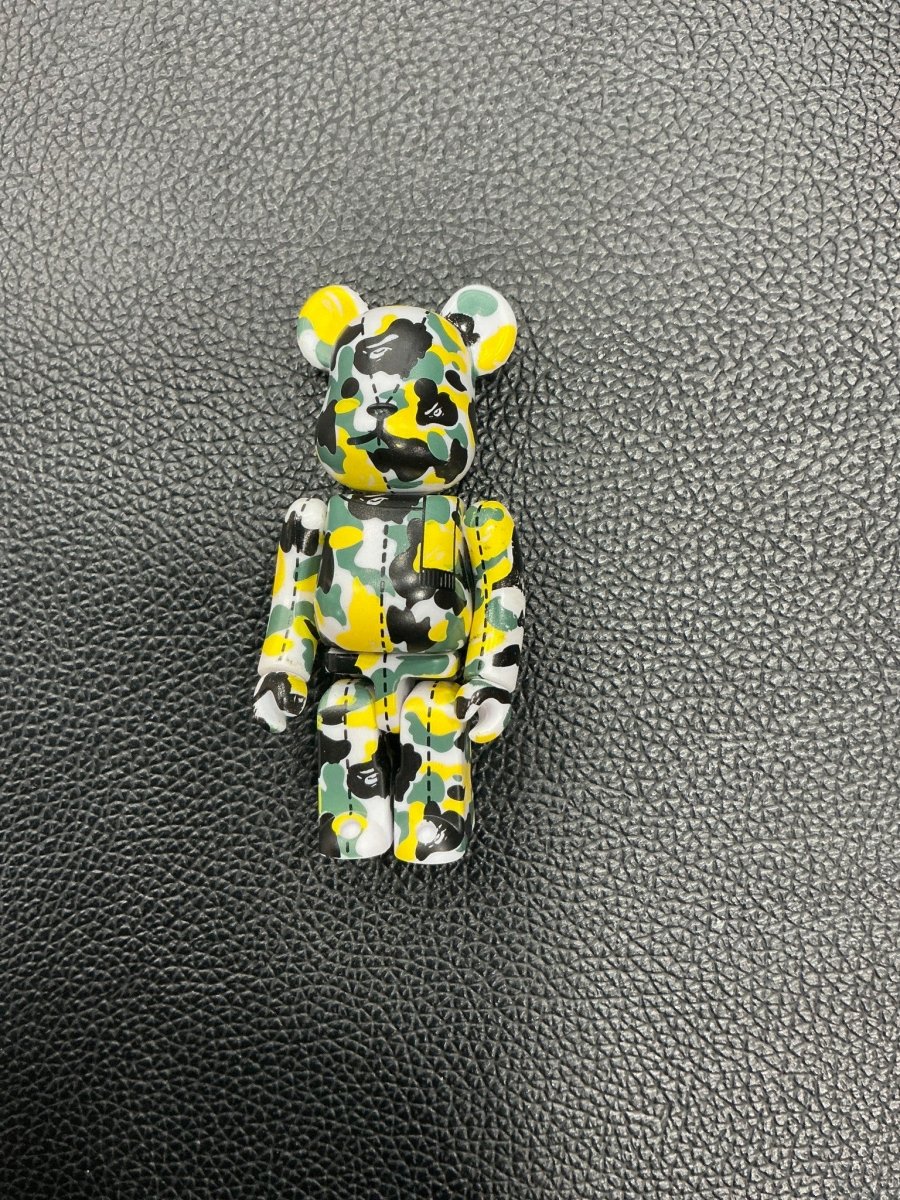 BE@RBRICK A Bathing Ape (BAPE) 28th Anniversary Yellow Green White Black Camo - Designer Toy - Jawns on Fire Sneakers & Shoes