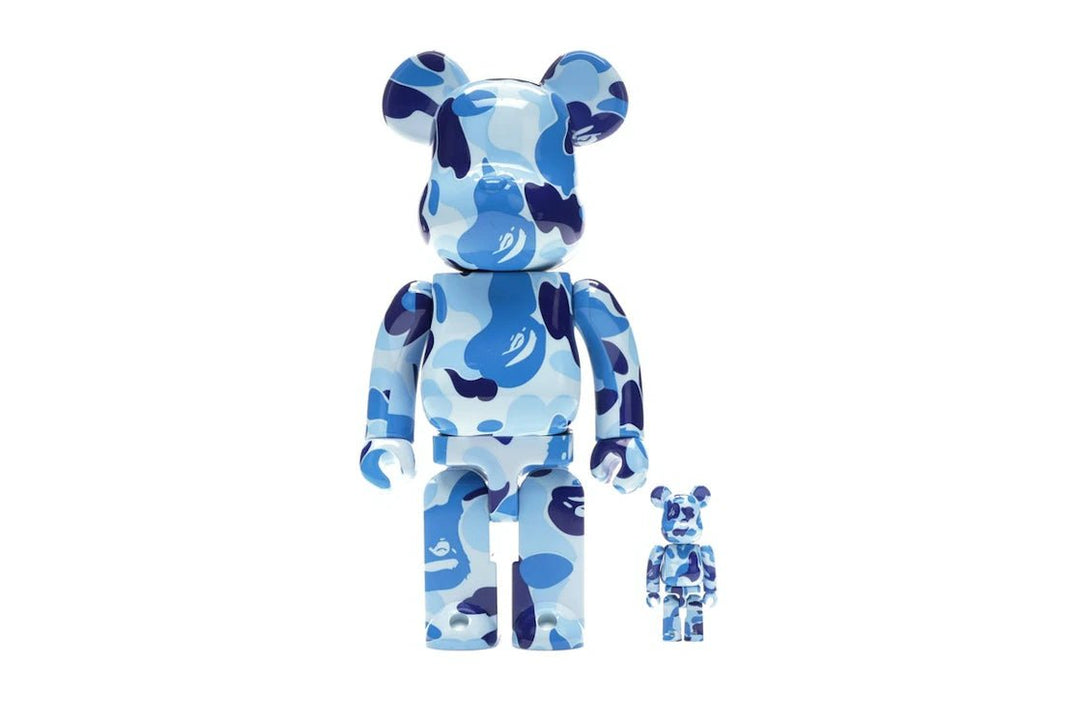 Bearbrick A Bathing Ape ABC Camo 400% Blue - Collectibles - Jawns on Fire Sneakers & Shoes