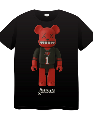 BearBrick Bucs Jawns - Only Jawns - Black T-Shirt