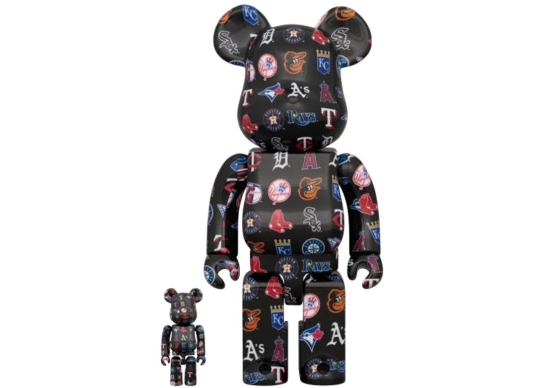 Bearbrick MLB American League 100% & 400% Set Black - Collectibles - Jawns on Fire Sneakers & Shoes