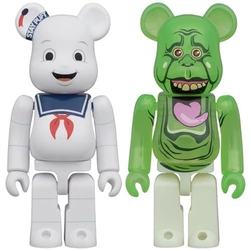Bearbrick Stay Puft Marshmallow Man &amp; Slimer 100% Set - Collectibles - Jawns on Fire Sneakers &amp; Shoes